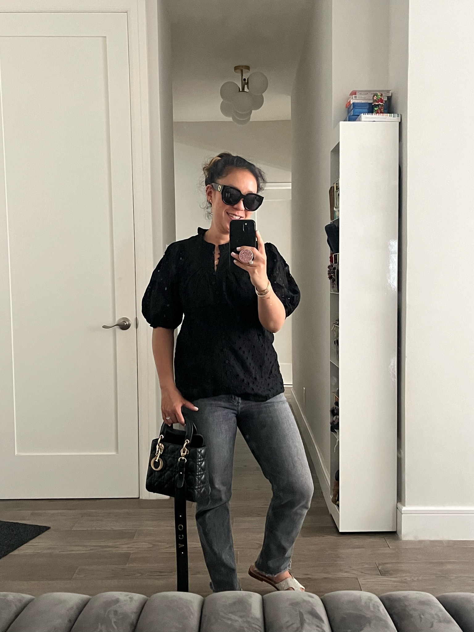 Eyelet top. I’m wearing a small. Lots of room. Gorgeous fabric.

#LTKWorkwear #LTKShoeCrush #LTKTravel