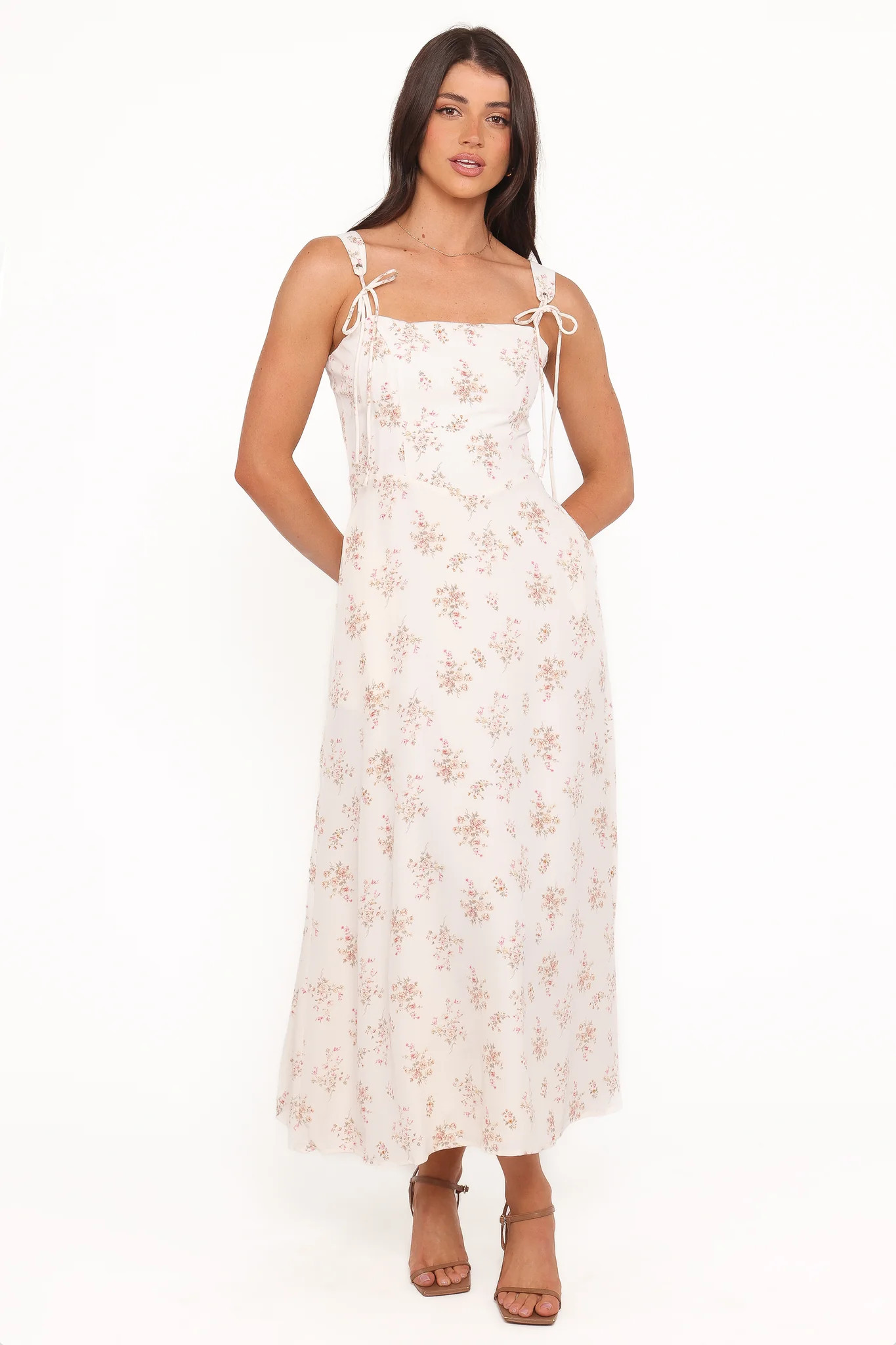 Clarissa Midi Dress - White Floral | Petal & Pup (US)