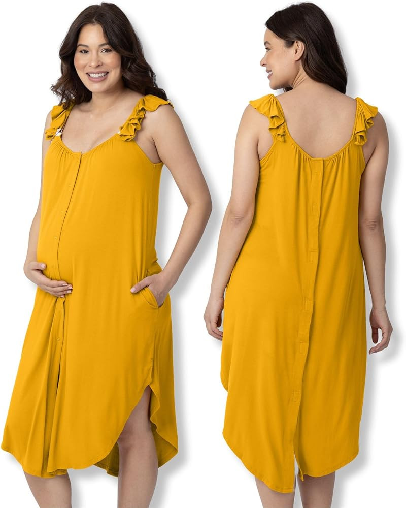 Kindred Bravely Ruffle Strap Labor and Delivery Gown | 3 In 1 Labor, Delivery, Nursing Gown for H... | Amazon (US)