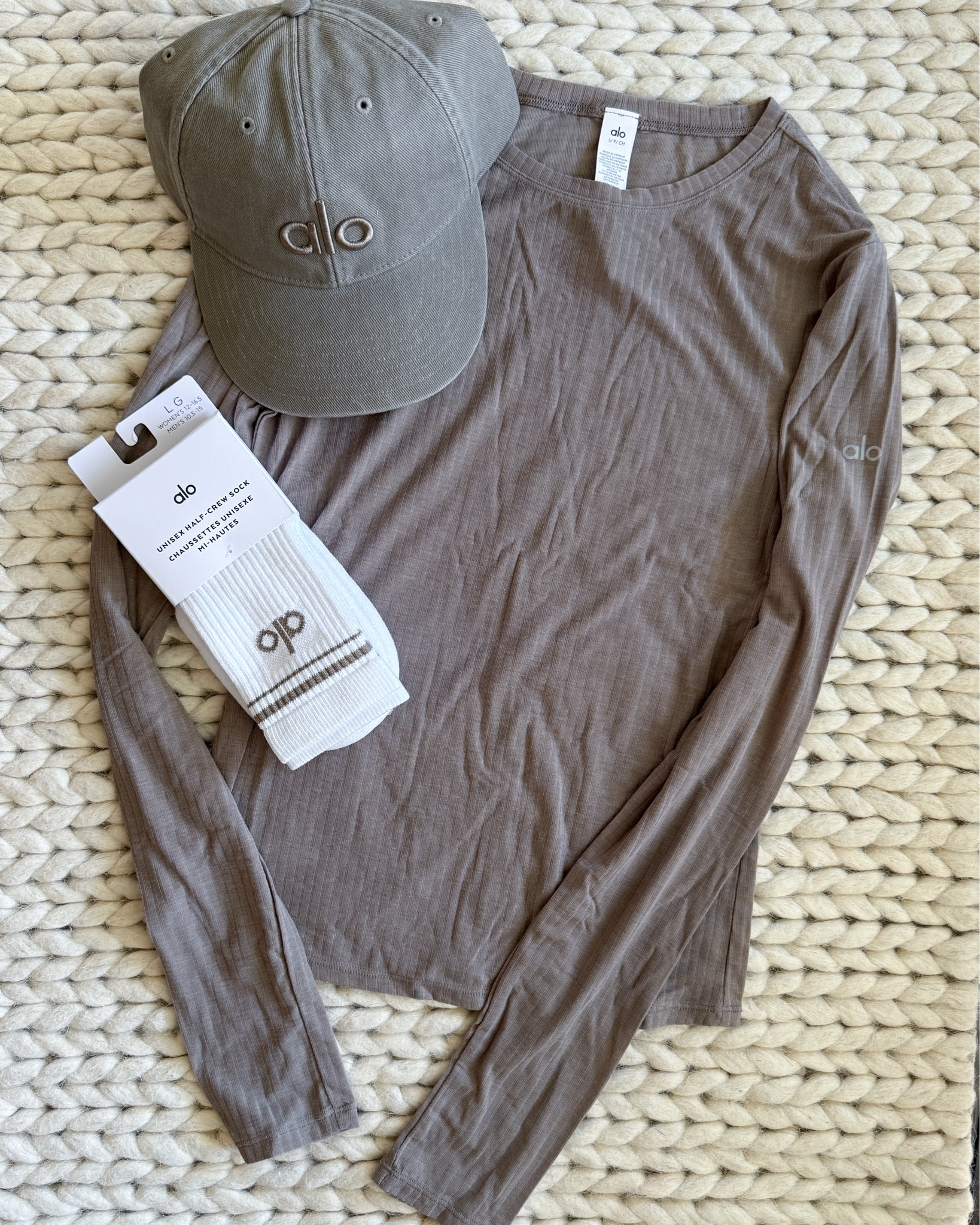 My order from Alo Yoga’s latest drop in Light Cocoa & I’m obsessed. The long sleeve is a size small & the fit is perfect. It’s lightweight, easy to layer, & the color is such a good neutral for fall. Paired it with the matching hat + socks. 

Alo Yoga Light Cocoa - Alo Yoga long sleeve top - Alo Yoga Light Cocoa shirt - Alo Yoga neutral top - Alo Yoga new color drop - Alo Yoga fall outfit - Alo Yoga Light Cocoa hat - Alo Yoga accessories - Alo Yoga crew socks - Alo Yoga Light Cocoa collection - Alo Yoga activewear - Alo Yoga outfit ideas - Alo Yoga styling neutral tones - Alo Yoga fall fashion

#LTKStyleTip #LTKU #LTKActive