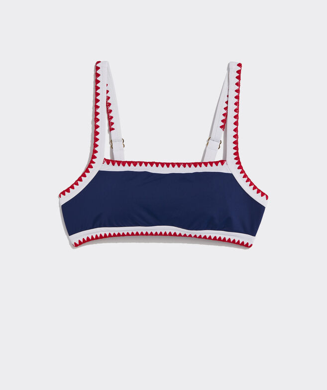 Colorblock Coverstitch Bikini Top | vineyard vines