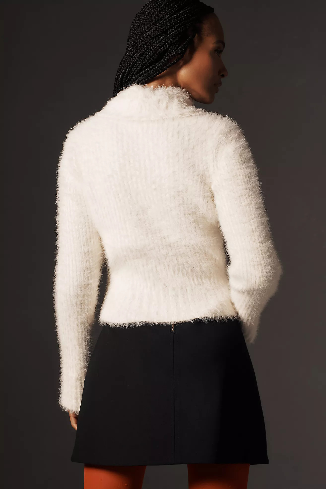 By Anthropologie Pearl Button Fuzzy Cardigan Sweater | Anthropologie (US)