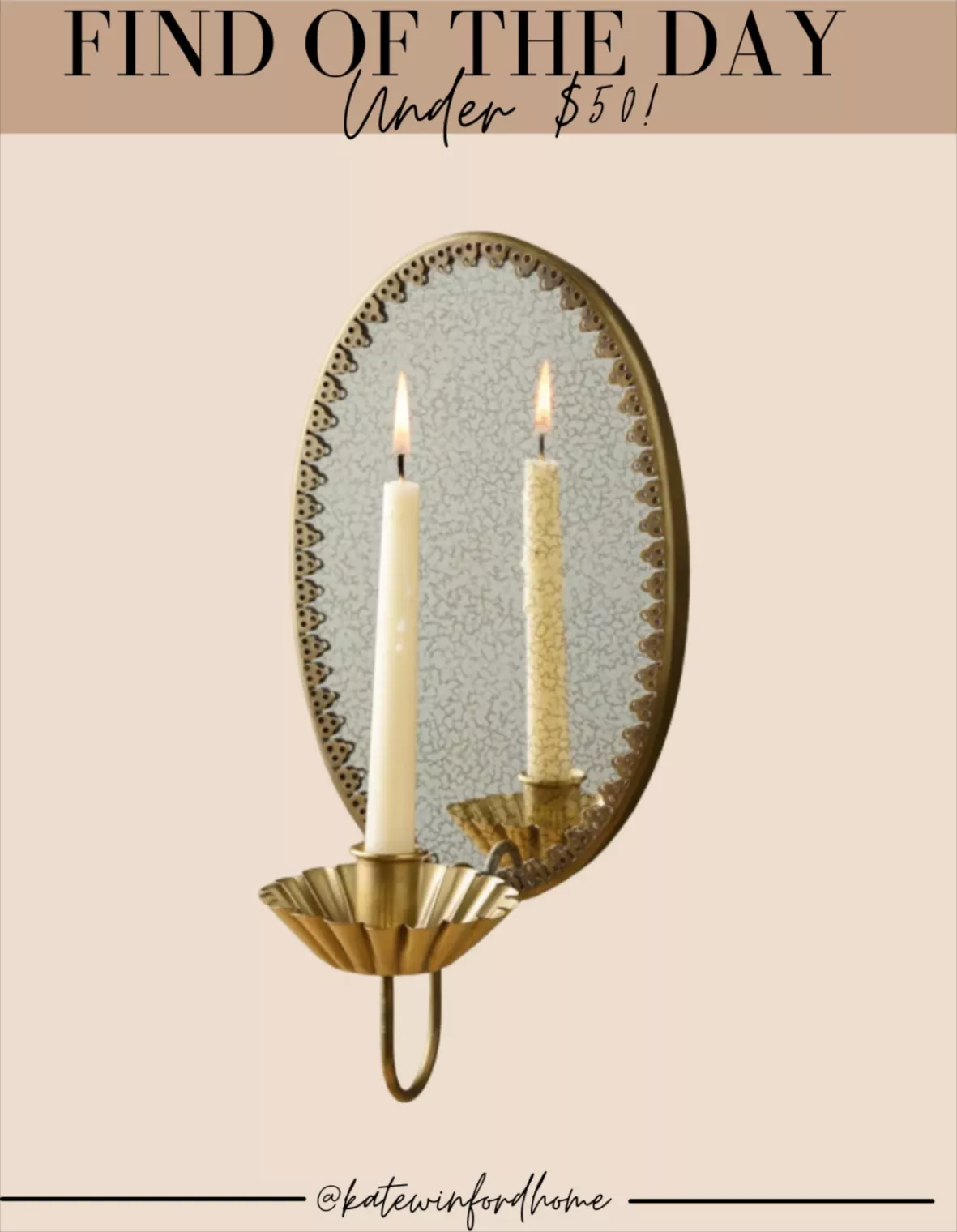 Oval Antique Mirrored Sconce curated on LTK