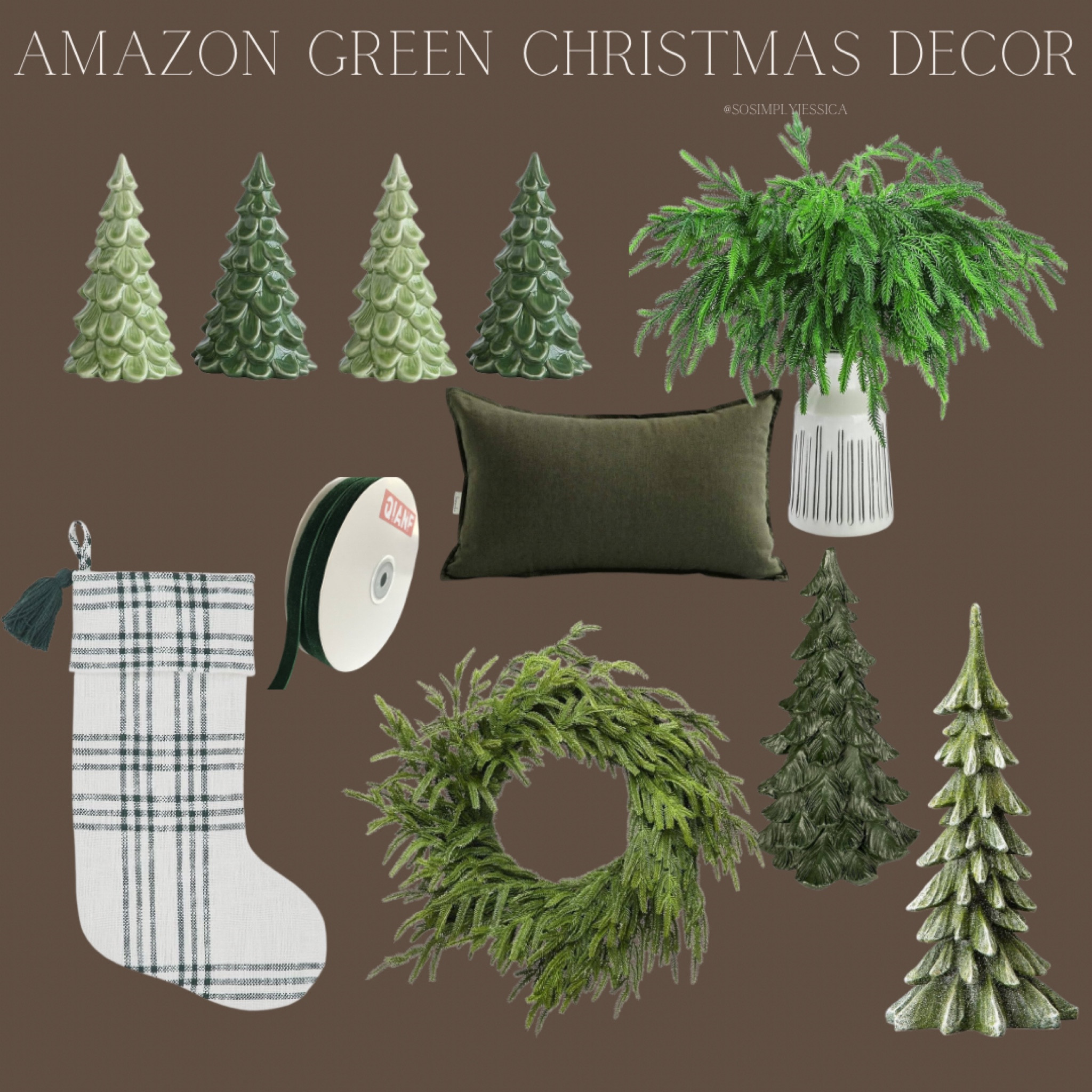 All things green, green Christmas decor! 

#LTKSeasonal #LTKhome #LTKHoliday