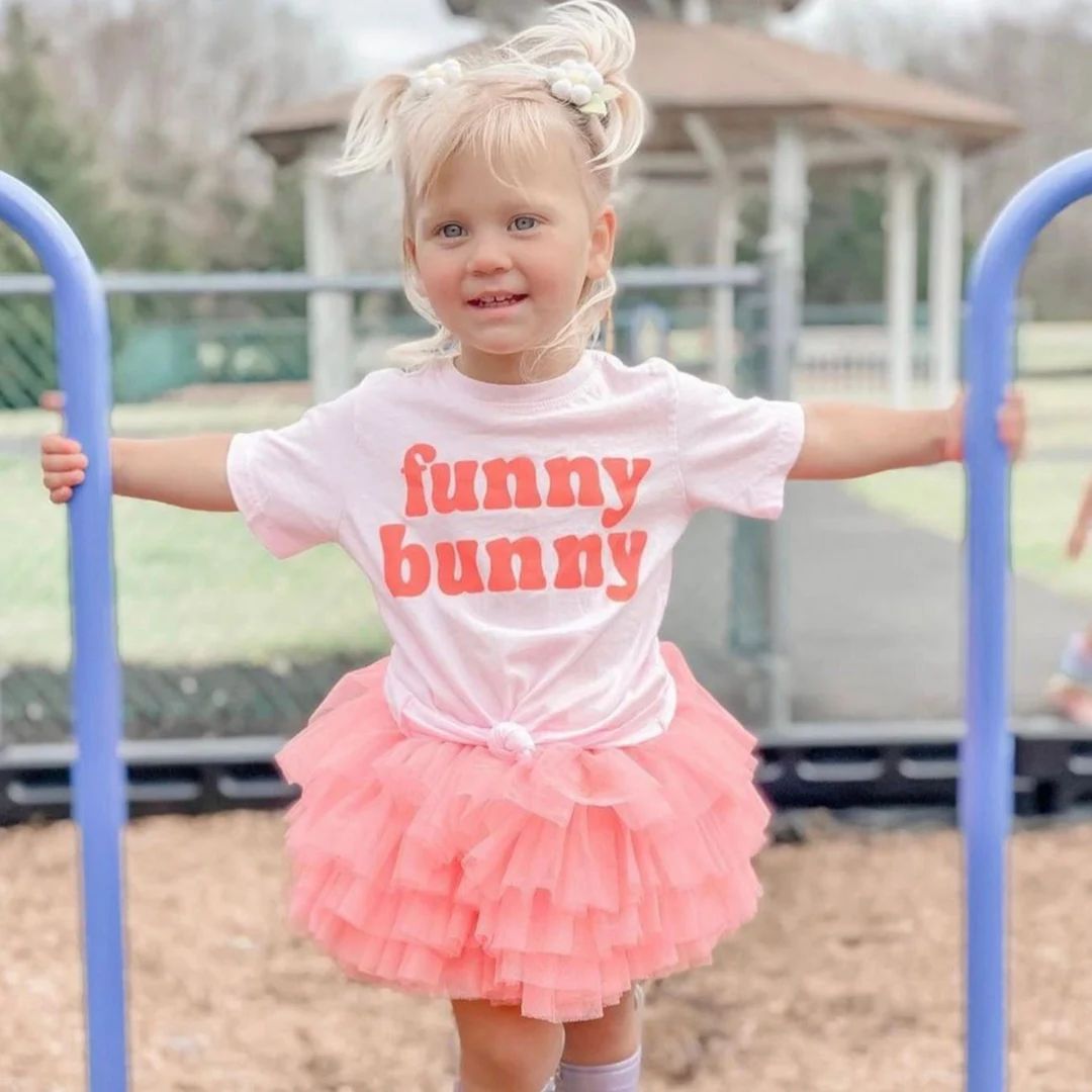 Funny Bunny Short Sleeve Child Shirt Kids Easter Shirt Little Girl Easter Shirt Easter Bunny Shir... | Etsy (US)