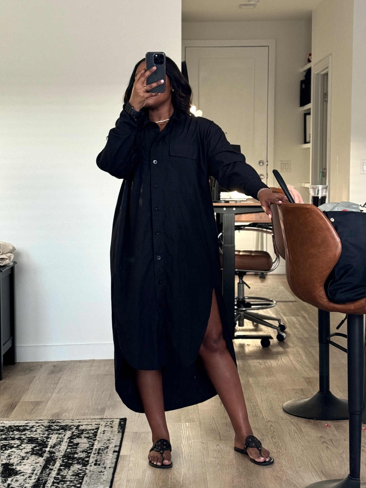 In office out of the day 
Wearing size medium in dress 
Wearing size 9 in shoes 

#LTKWorkwear #LTKStyleTip