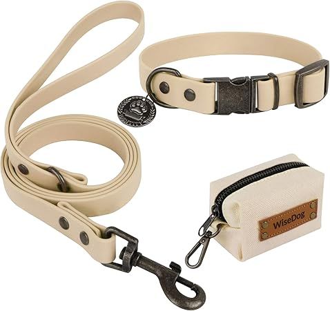 Wisedog Dog Collar and Leash Set Combo: Adjustable Durable Training Pet Collars with Dog Leashes ... | Amazon (US)