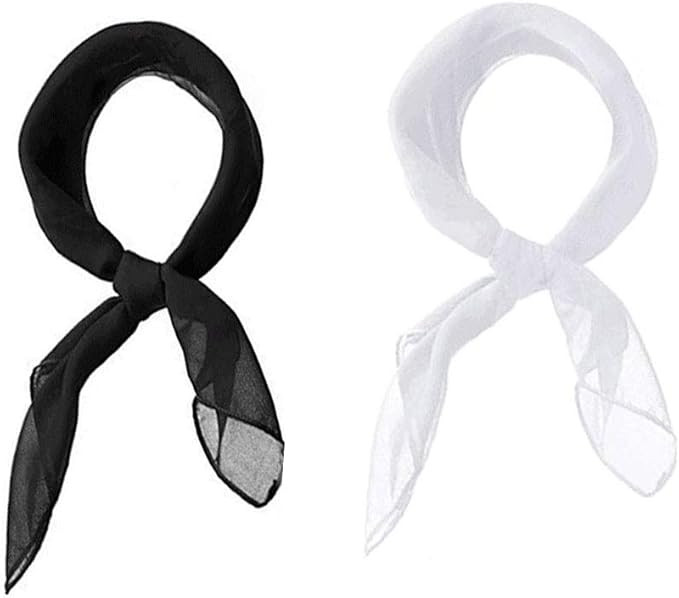 1950s Square Chiffon Scarf Sheer Square Neck Head Scarfs for Women,Christmas Scaves Gifts for You... | Amazon (US)