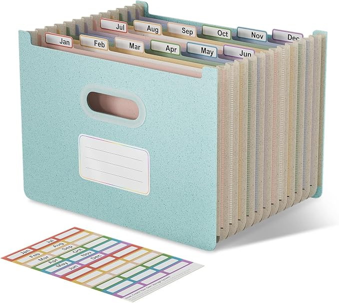 EcoStash 12 Pockets Accordion File Organizer, Upright & Open Top | Amazon (US)