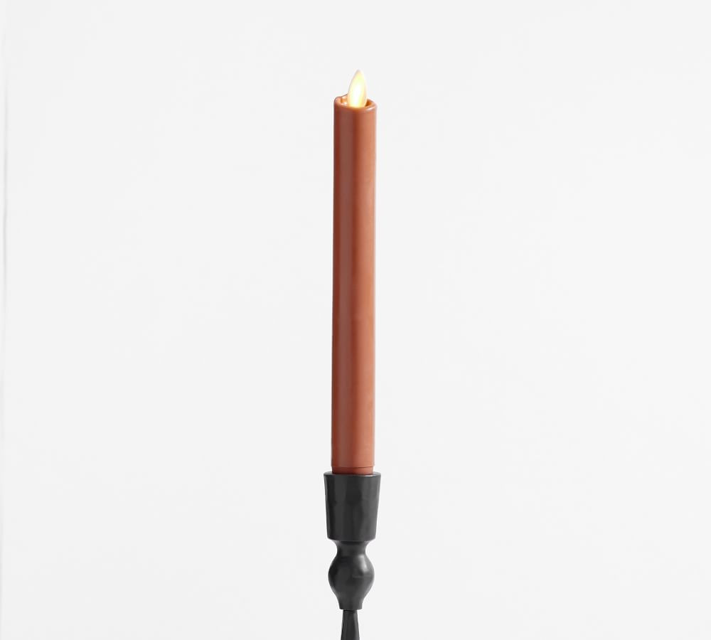 Premium Flickering Flameless Wax Taper Candle | Pottery Barn (US)