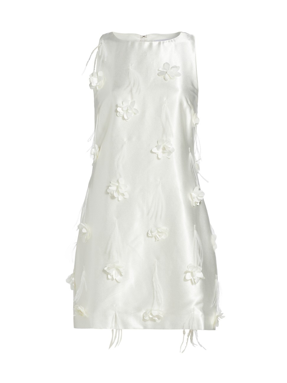Women's Lunaria Floral Appliqué Minidress - Ivory - Size XS | Saks Fifth Avenue