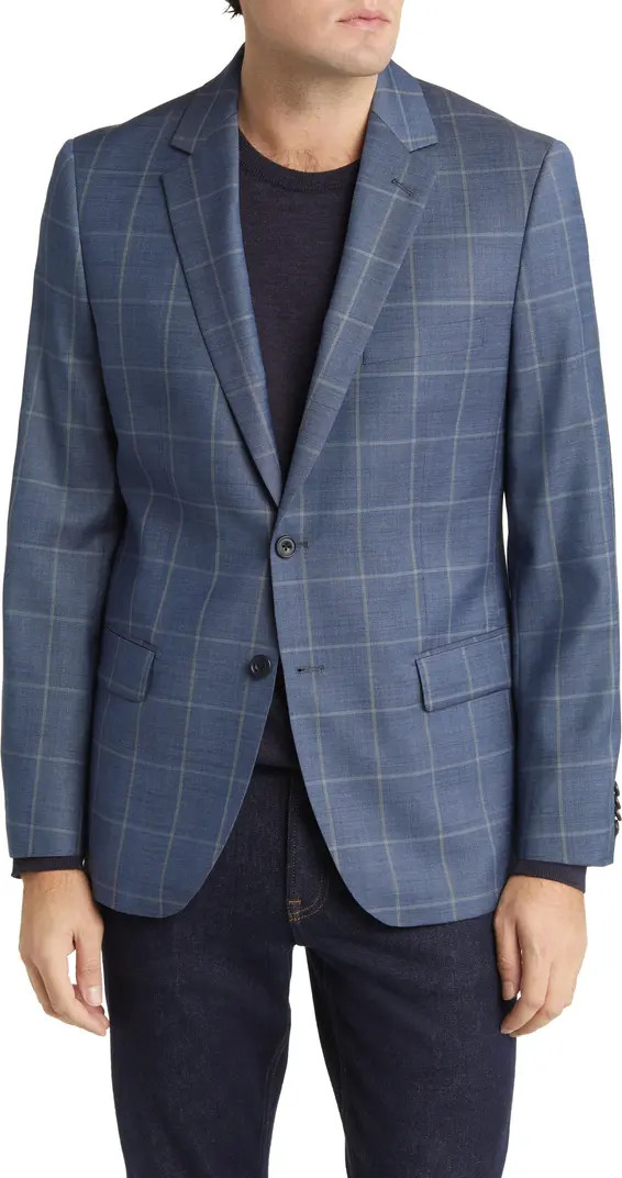 Windowpane Check Wool Blazer | Nordstrom
