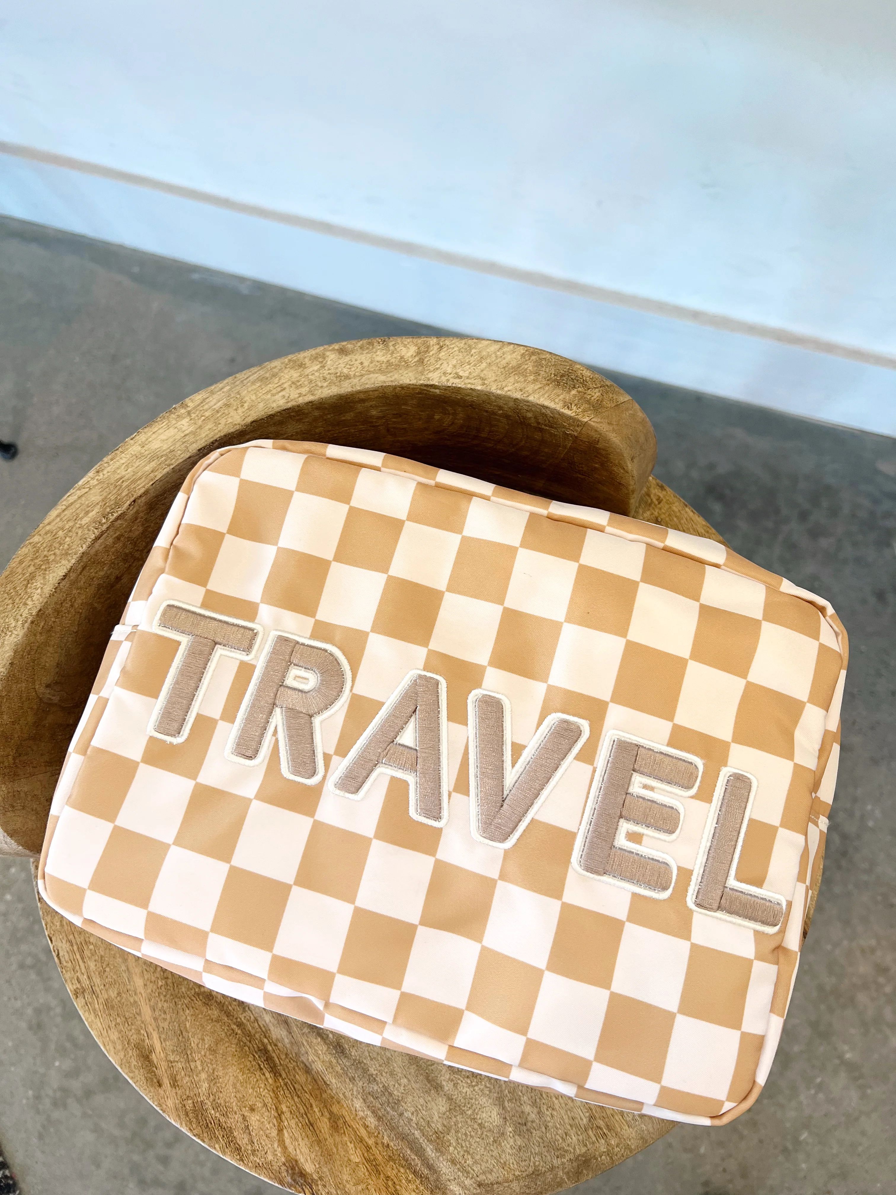 Travel XL - Tan Checkered | KenzKustomz