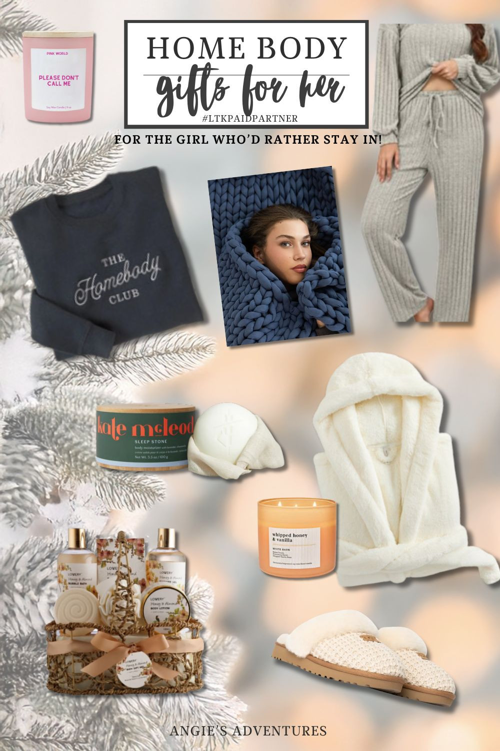 🛋️✨ The Ultimate Homebody Gift Guide for Her

If her perfect day involves soft blankets, warm drinks, and staying in, this cozy-girl roundup is made for her. These are my favorite gifts for the homebody — everything from weighted blankets to fuzzy socks, wearable hoodies, relaxing candles, the softest robes, slippers, sweatshirts, and more.

Think: comfort, warmth, and all the “I’m not leaving the house today” essentials. 🤍

🧺 What’s Included:

• Weighted blanket for deep, calming sleep
• Ultra-soft cozy socks
• Wearable blanket hoodie (the Comfy vibes!)
• Luxe candles that make the whole house smell like heaven
• Plush robe + soft slippers
• Comfy sweatshirts for all-day lounging
• A few extra comfort-must-haves she’ll love

Everything is linked so you can shop the coziest gifts for your favorite homebody. 🛋️✨

💕 Perfect For:

✔️ Moms
✔️ Sisters
✔️ Besties
✔️ Teachers (hello, post-school exhaustion)
✔️ Anyone who lives the “indoorsy” lifestyle

Tap to shop your favorites + send this to someone who needs gift ideas! 🎁🤍 

 #LTKGiftGuide #LTKHoliday #LTKselfcare