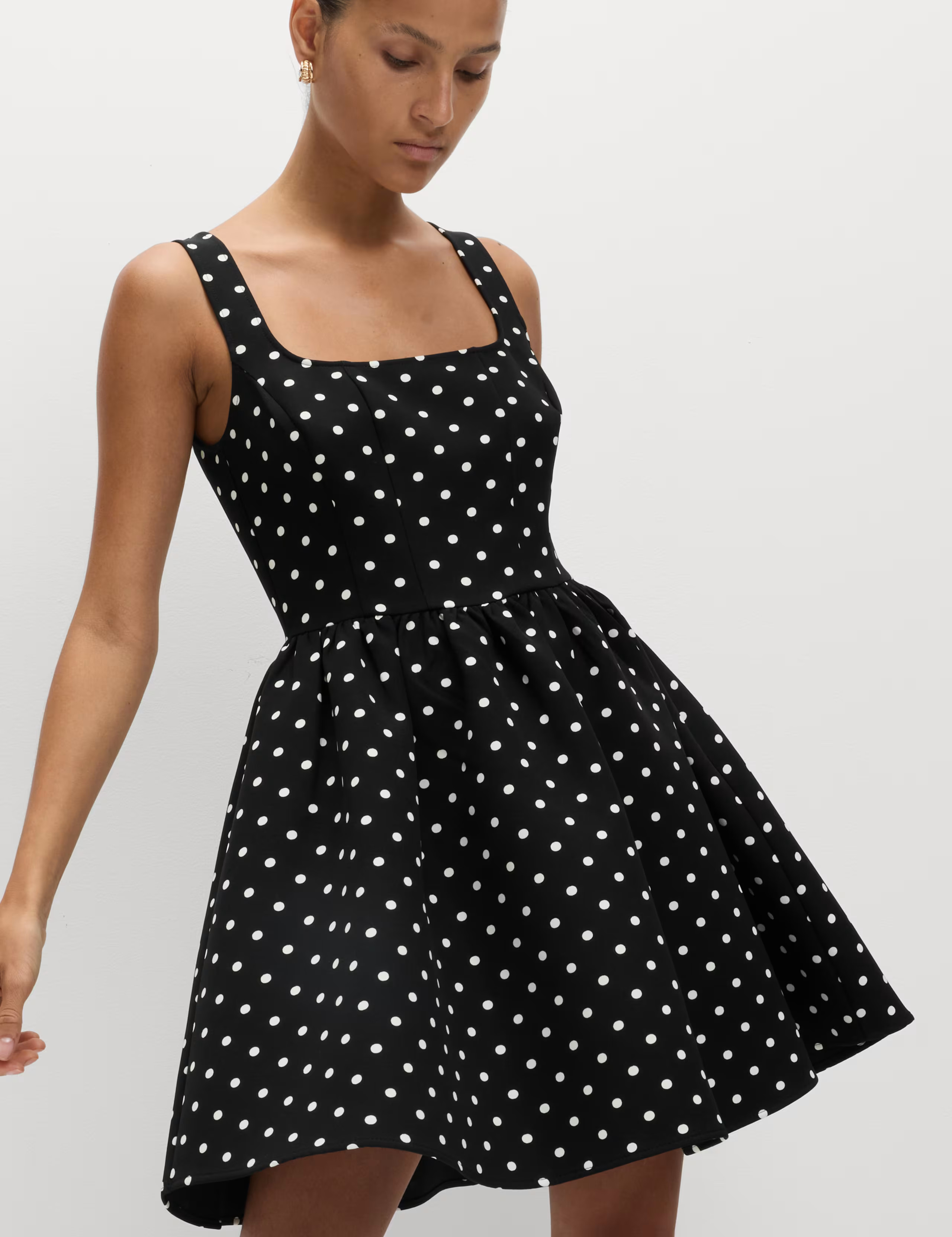 Square Neck Mini Waisted Dress | Marks & Spencer (UK)