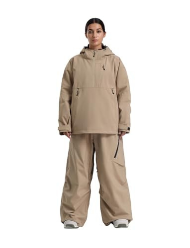 GSOU SNOW Women's Ski Jacket and Pants Set Baggy Snowboard Jacket Snow Suit Waterproof Windproof Hooded Coat M | Amazon (US)