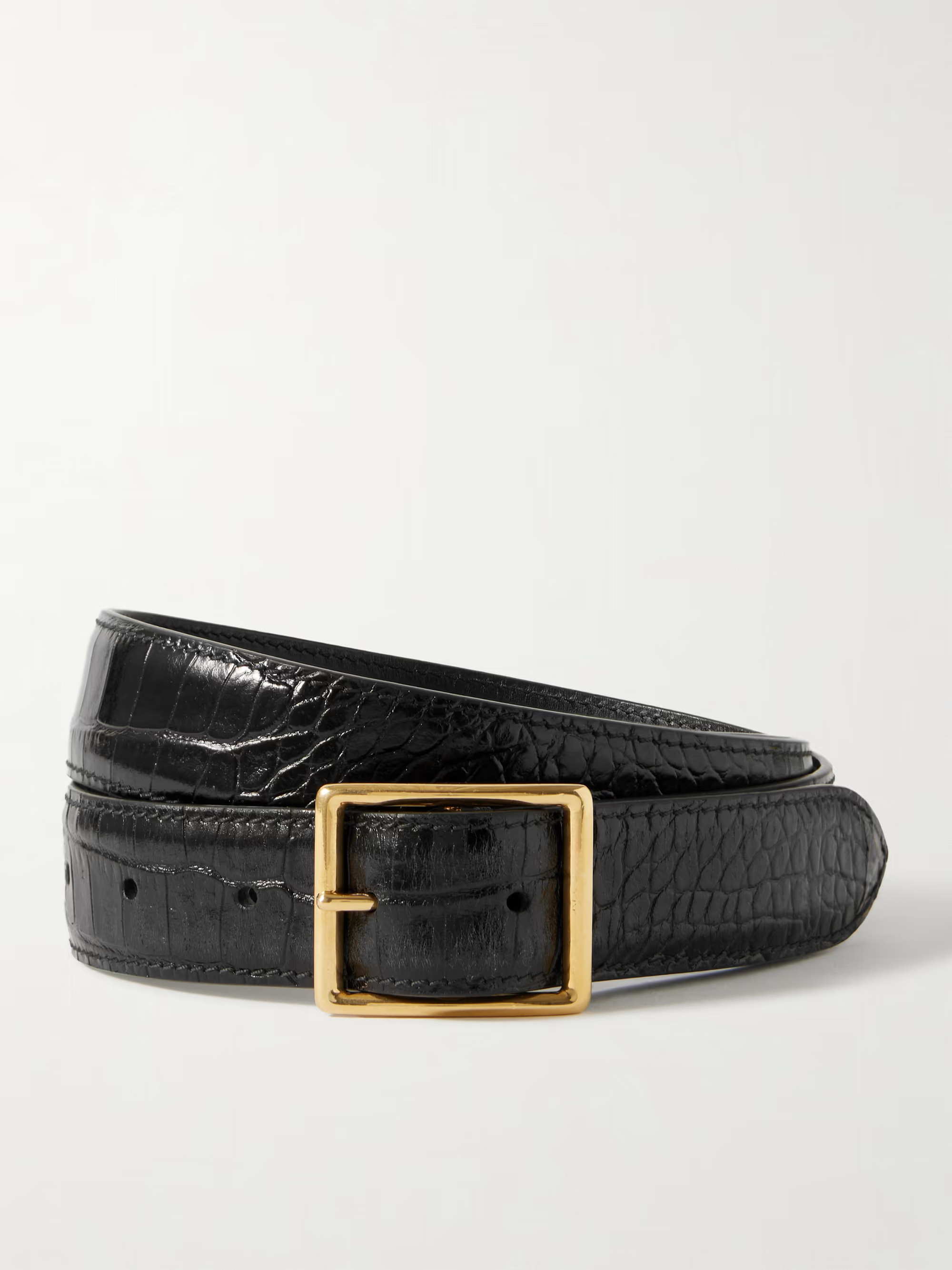 Gabriele croc-effect leather belt | NET-A-PORTER (UK & EU)