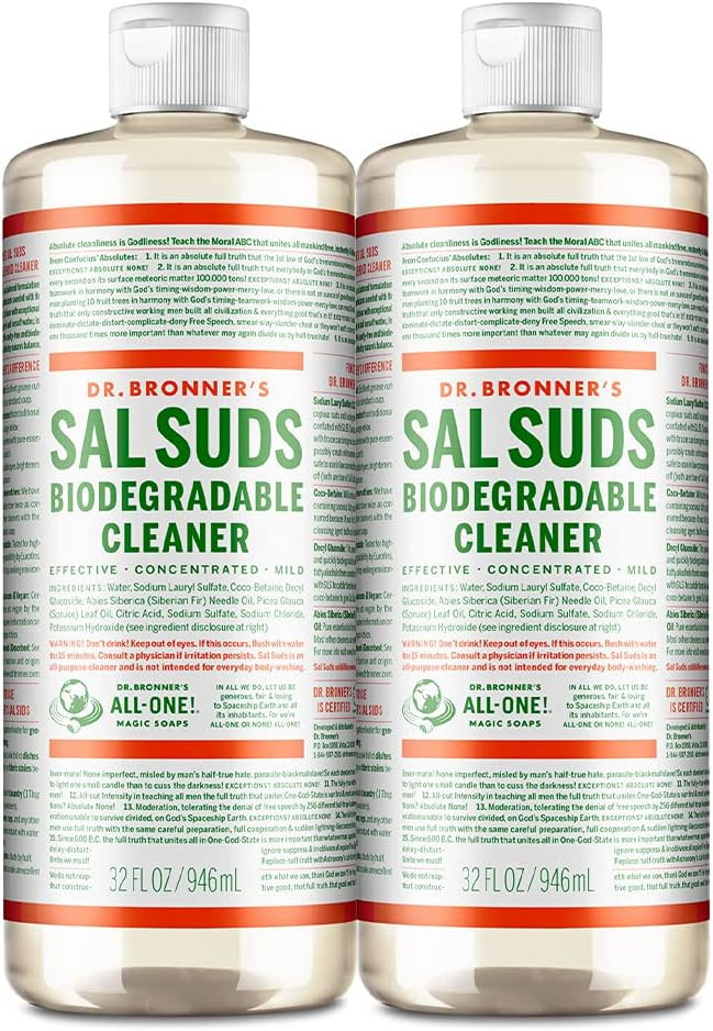 Dr. Bronner's - Sal Suds Biodegradable Cleaner (32 Ounce, 2-Pack) - All-Purpose Cleaner, Pine Cle... | Amazon (US)