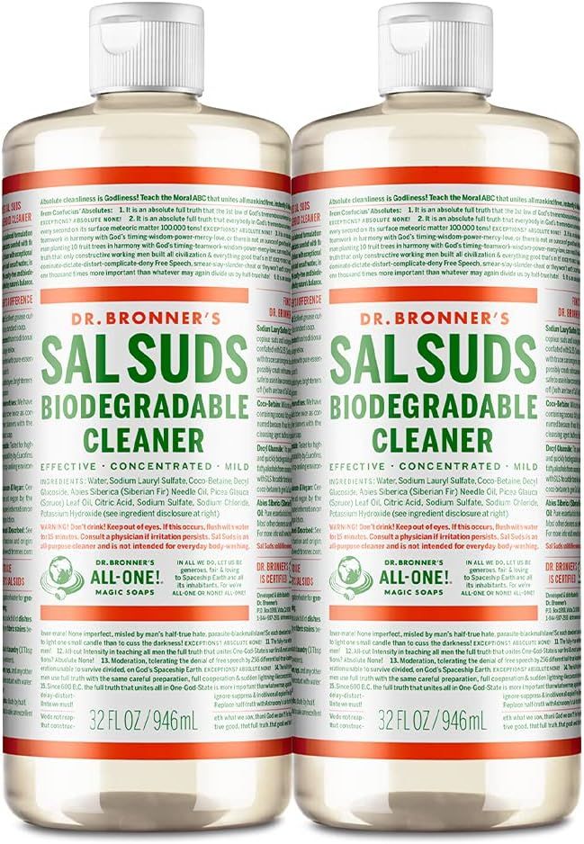 Dr. Bronner's - Sal Suds Biodegradable Cleaner (32 Ounce, 2-Pack) - All-Purpose Cleaner, Pine Cle... | Amazon (US)