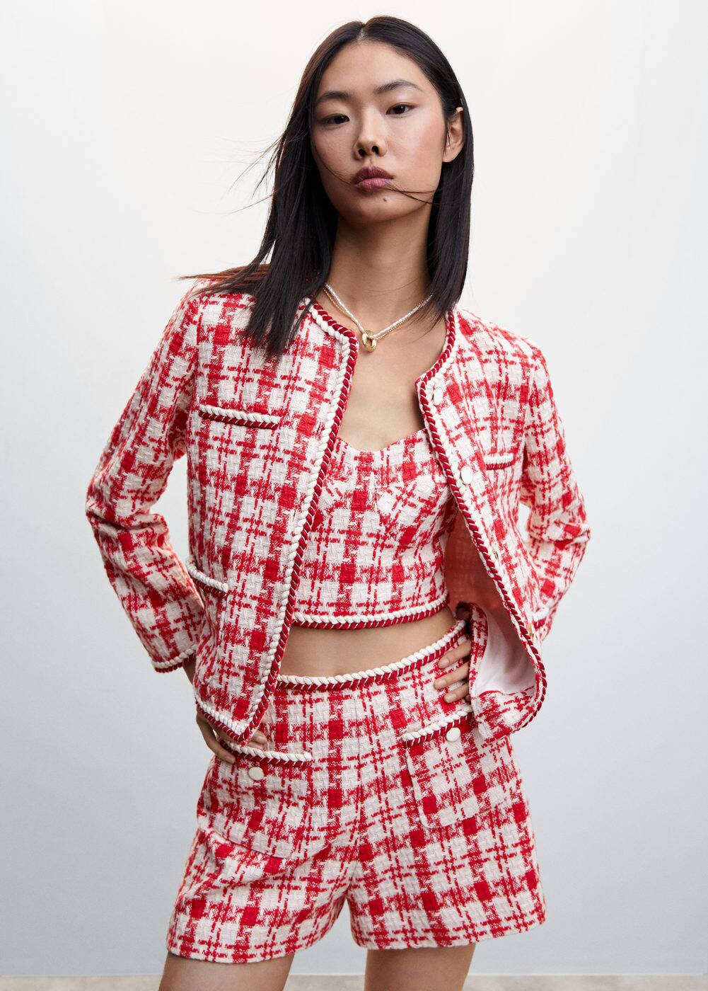 Pocket tweed jacket -  Women | Mango USA | MANGO (US)