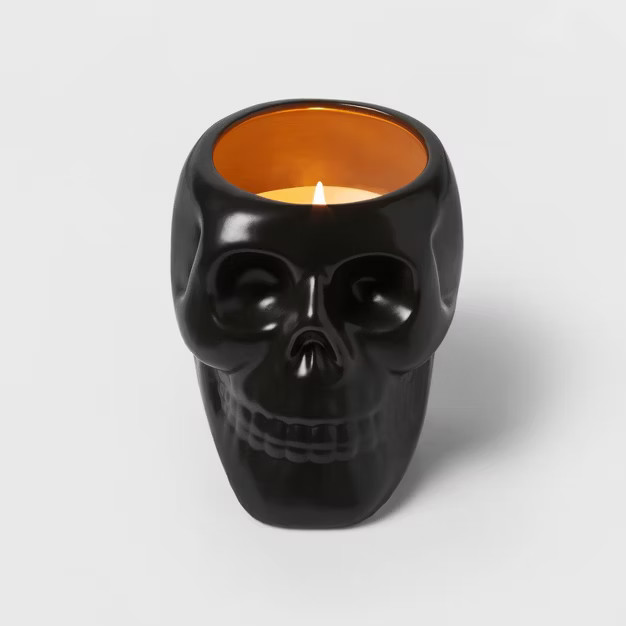 8oz Black Ghost Train Ceramic Skull Figural Candle - Hyde & EEK! Boutique™ | Target