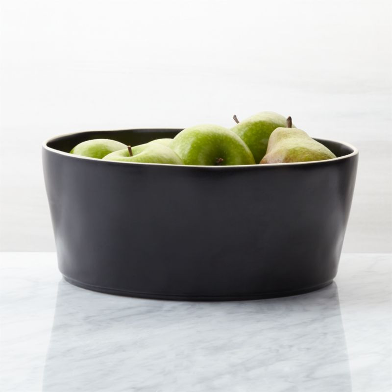 Sloan Black Serving Bowl + Reviews | Crate and Barrel | Crate & Barrel