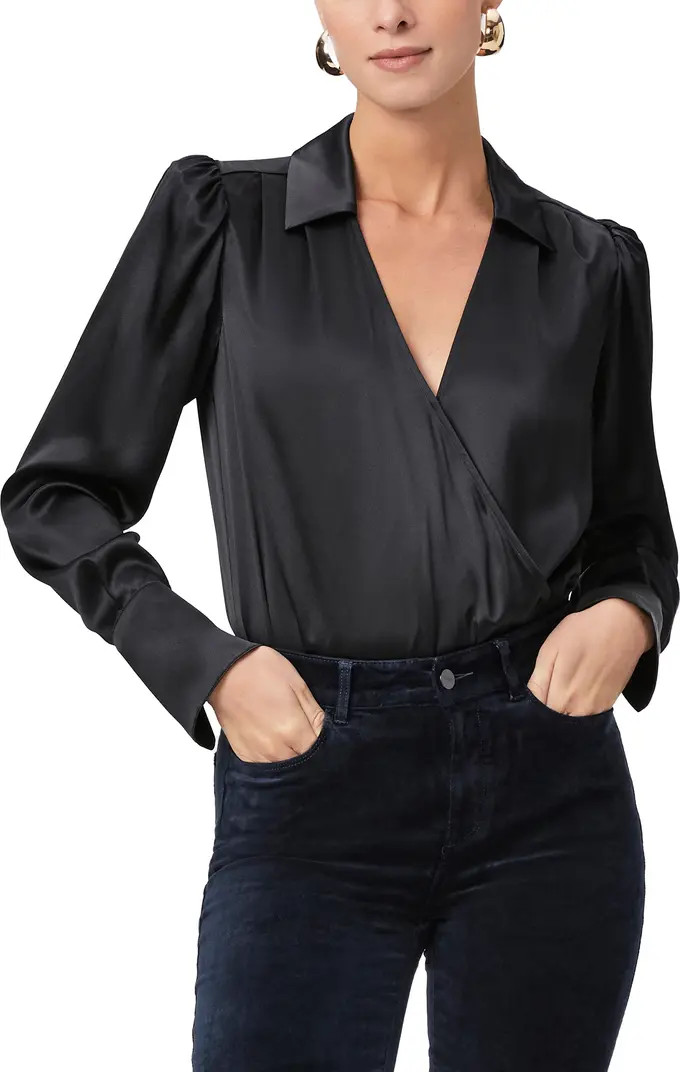 Nyla Long Sleeve Silk Satin Bodysuit | Nordstrom Rack