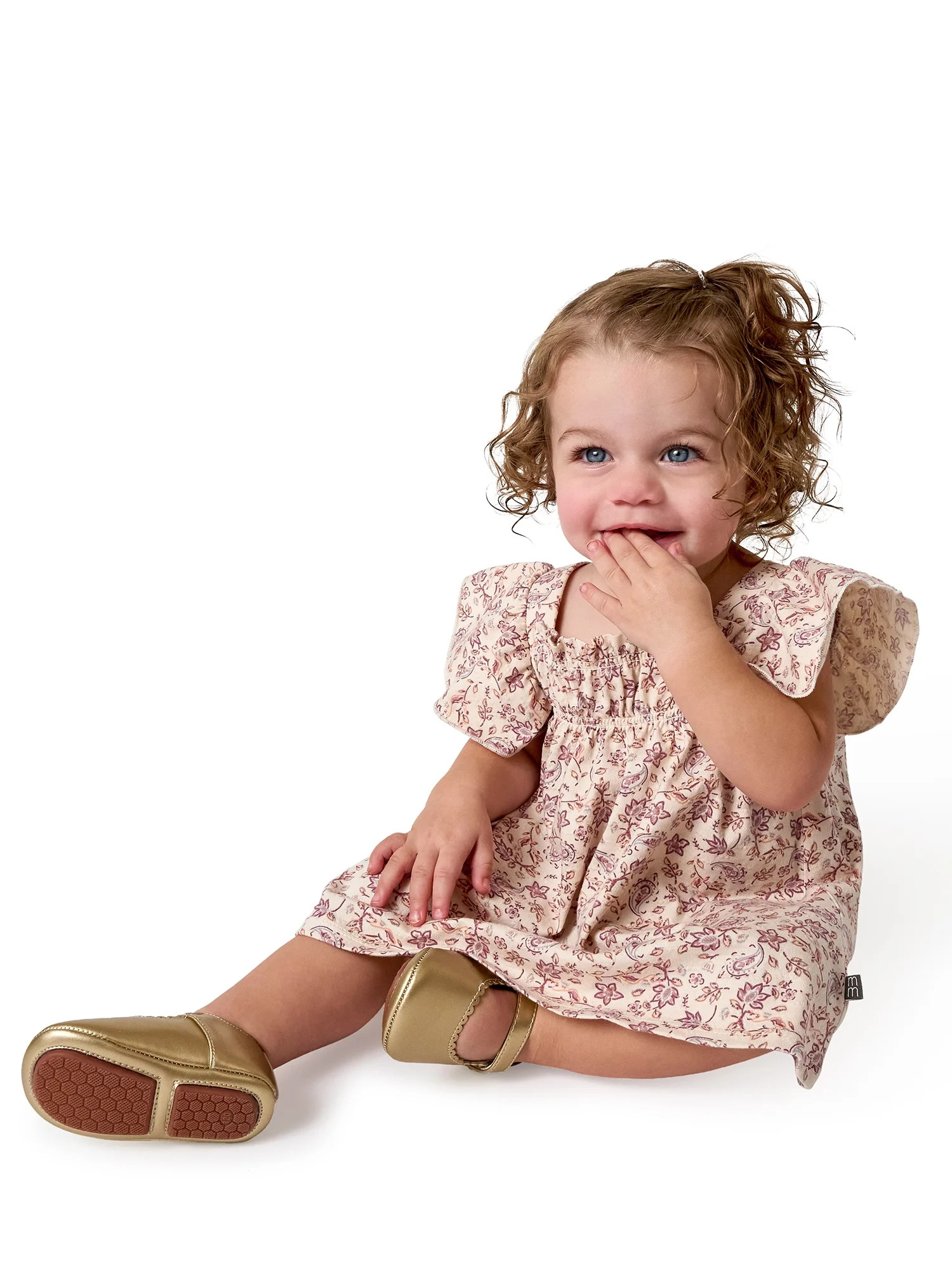 Modern Moments by Gerber Baby Girl Smocked Flutter Sleeve Dress and Diaper Cover, 2-Piece, Sizes ... | Walmart (US)