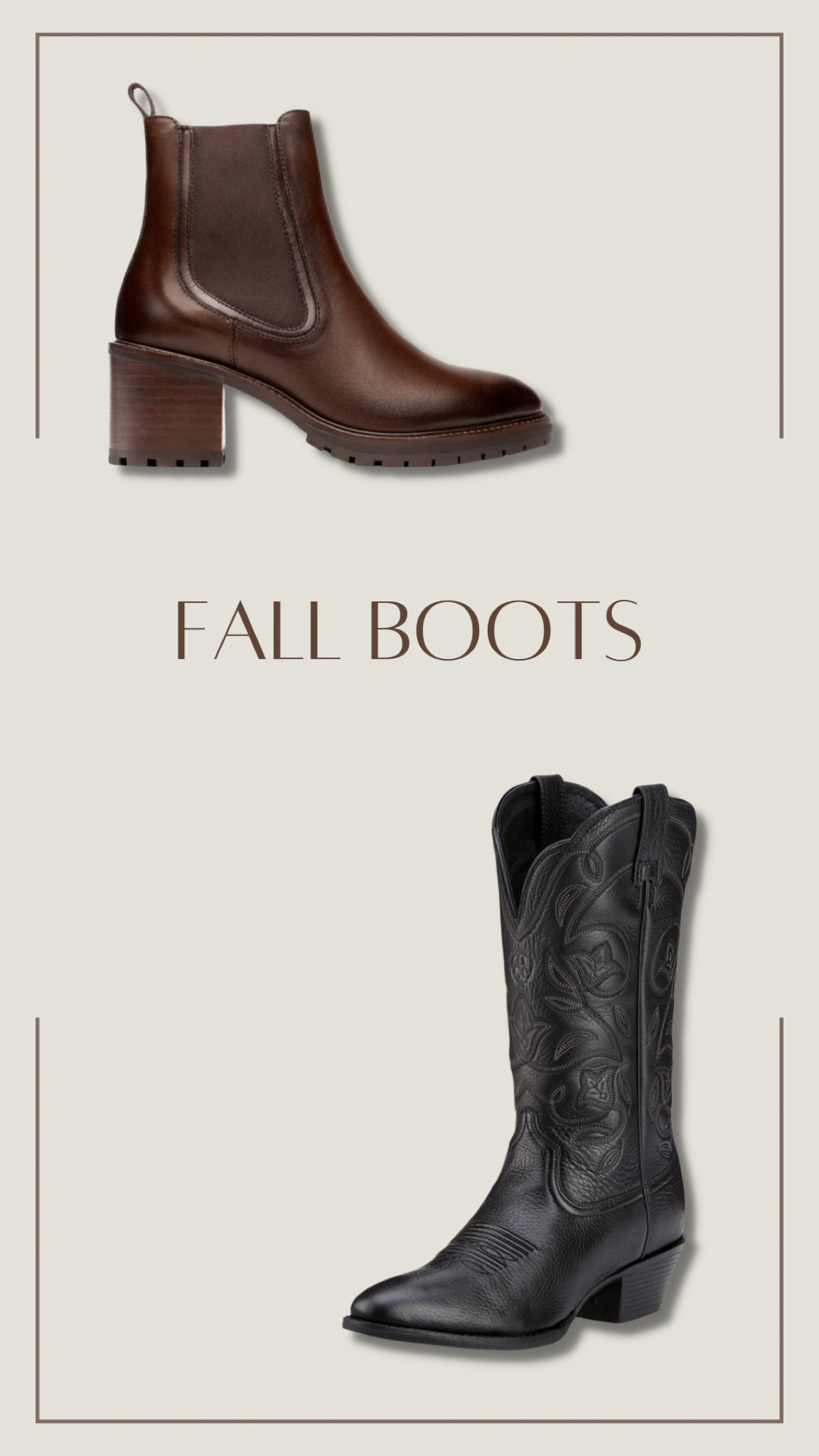 Fall boots, fall fashion, boots, cowgirl boots, western boot, Chelsea boots, winter boot

#LTKSeasonal #LTKstyletip #LTKshoecrush