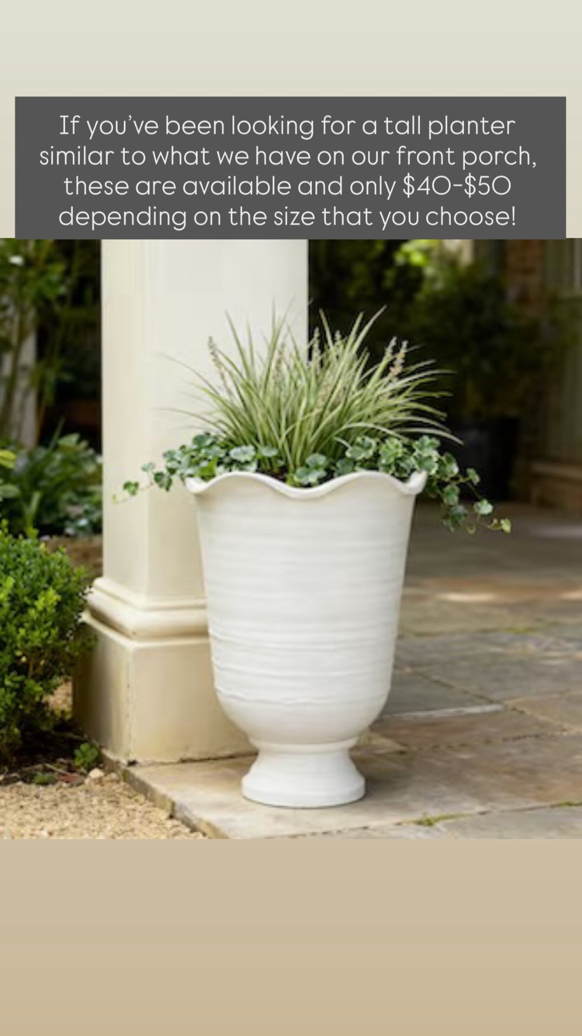 If you’ve been looking for a tall planter similar to what we have on our front porch, these planters from @lowes are available and only $40-$50 depending on the size that you choose!

#LTKdayinmylife #LTKHome #LTKSeasonal