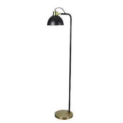 Origin 21 58-in Black/Brass Downbridge Floor Lamp | Lowe's