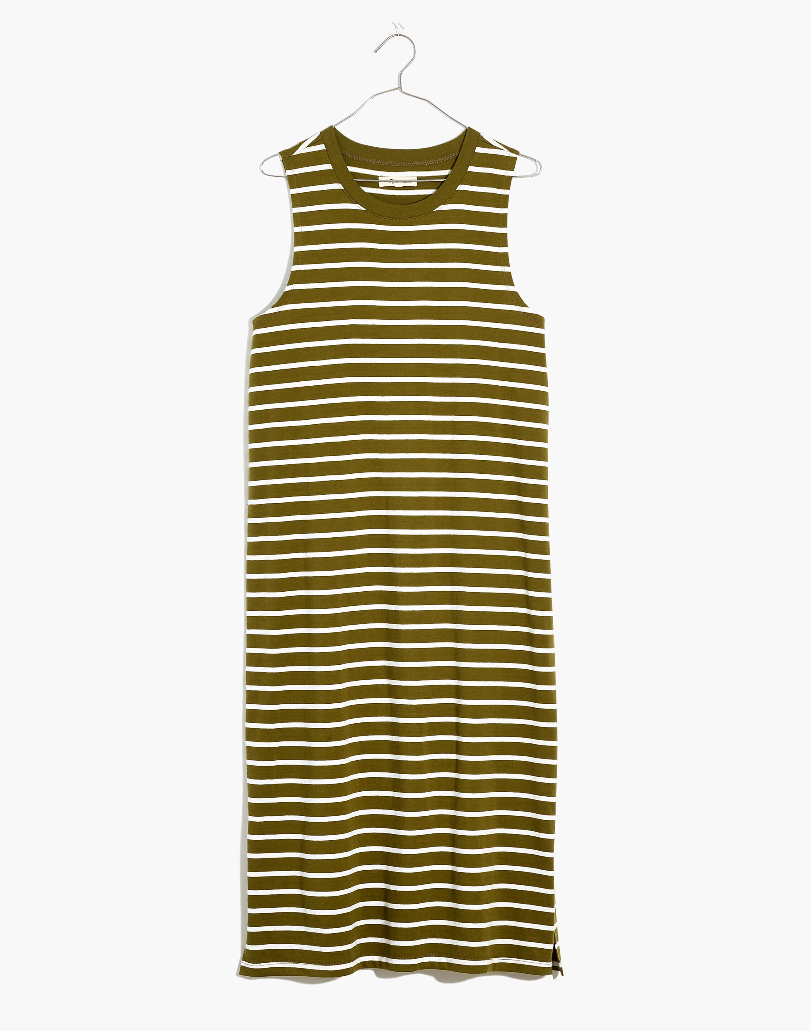 Plus Organic Cotton Crewneck Tank Midi Dress in Stripe | Madewell