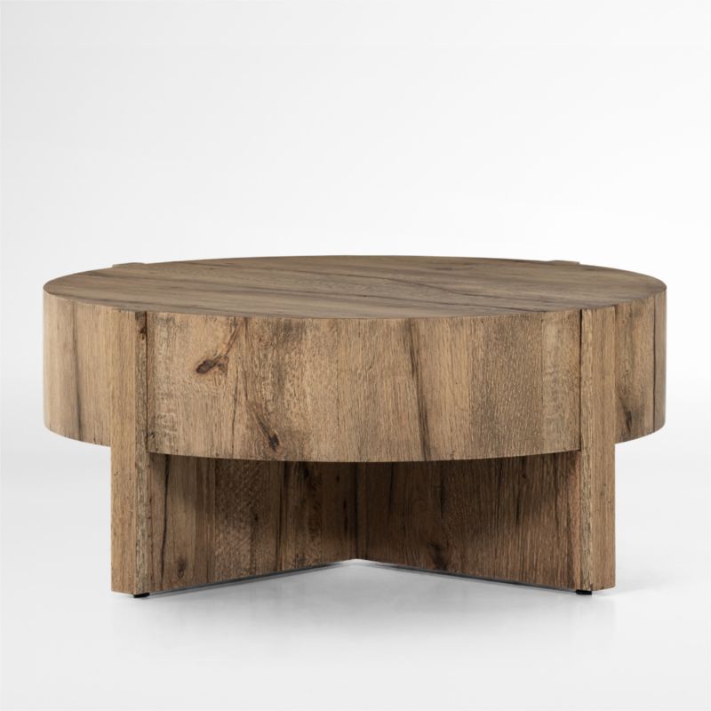 Mackinley Natural Wood 41.5" Round Coffee Table + Reviews | Crate & Barrel | Crate & Barrel