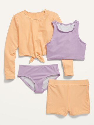 4-Piece Tankini Swim Set for Girls | Old Navy (US)