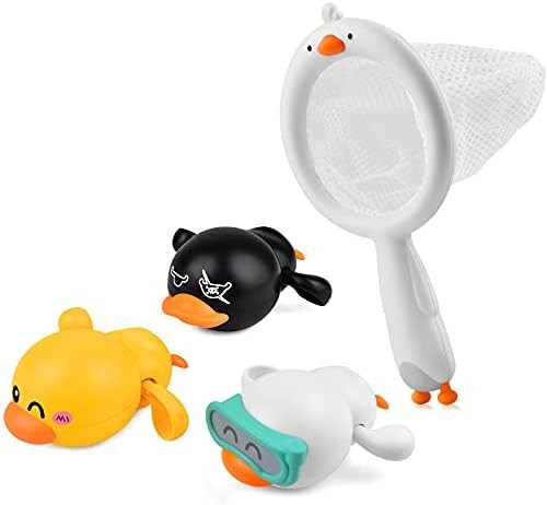 LiKee Baby Bath Toys Floating Wind-up Ducks Swimming Pool Games Water Play Set Gift for Bathtub Show | Amazon (US)