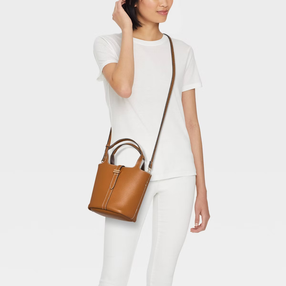 Mini Tulip Tote Handbag with Crossbody Strap - A New Day™ | Target