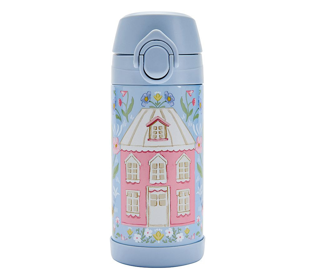 Mackenzie Blue Dollhouse Floral Insulated Water Bottle | Pottery Barn Kids