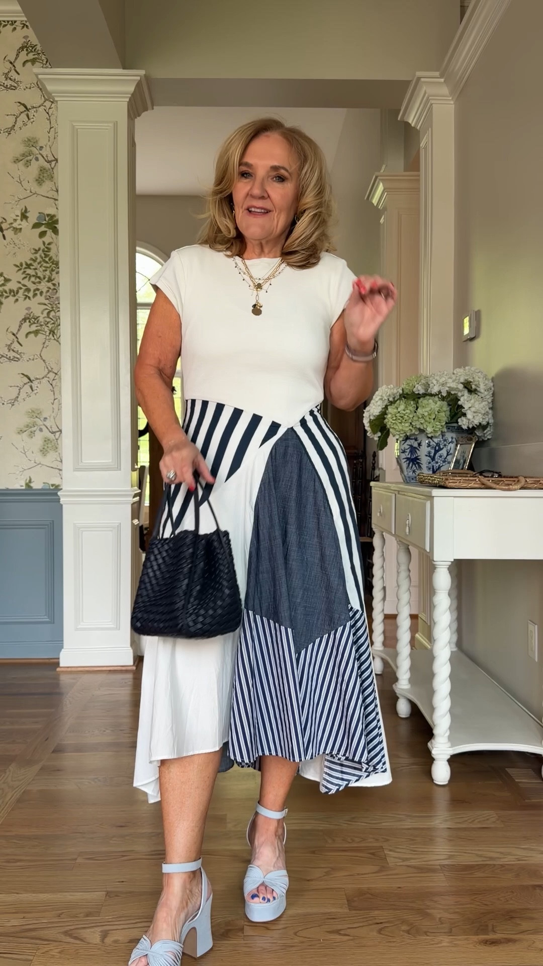 Dress is def more than a tshirt dress. Side zip for a great fit. Wearing a medium new Walmart regular 
Platform heels I just love. True to size 

Spring dress 

#LTKSeasonal #LTKPetite #LTKOver40