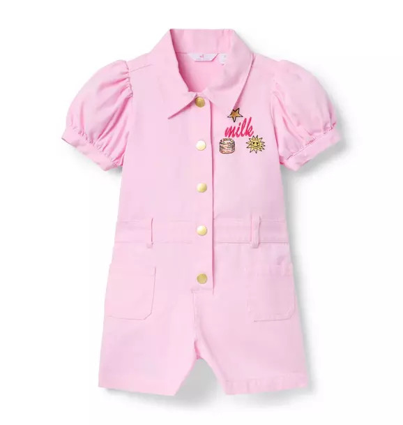 Milk Bar x Janie and Jack Puff Sleeve Romper | Janie and Jack