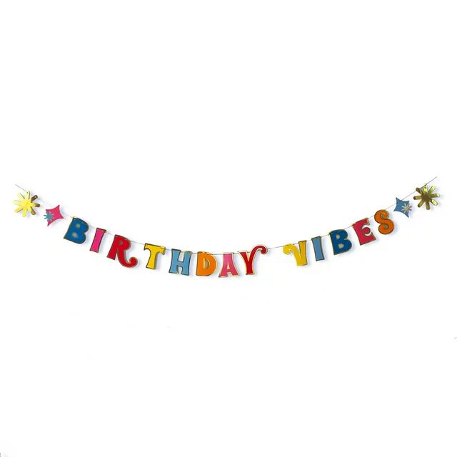 Packed Party 'Birthday Vibes' Party Banner, Birthday Party Decoration - Walmart.com | Walmart (US)