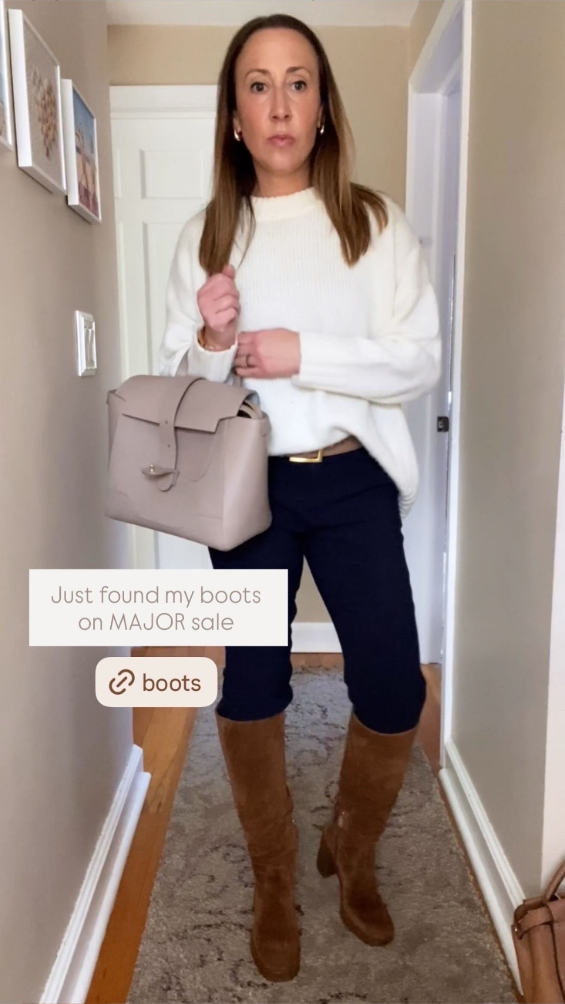 These caramel brown suede statement boots are everything this season 🤎 They hit right at the knee, have a sleek inside zipper (so easy to get on and off!), a comfy 1-inch platform, and that perfect chunky black heel for everyday wear. The color is absolutely gorgeous — rich, warm, and pairs beautifully with denim, skirts, or fall dresses. I grabbed my true size and they fit like a dream! 🍂 Found them on sale at a few spots, so I’m linking all the options for you guys here 💋 #LTKfinds #fallstyle #bootseason

#LTKSaleAlert #LTKHoliday #LTKShoeCrush