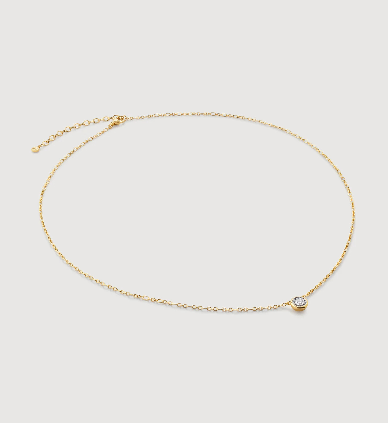 Solitaire Diamond Large Chain Necklace | Monica Vinader (Global)