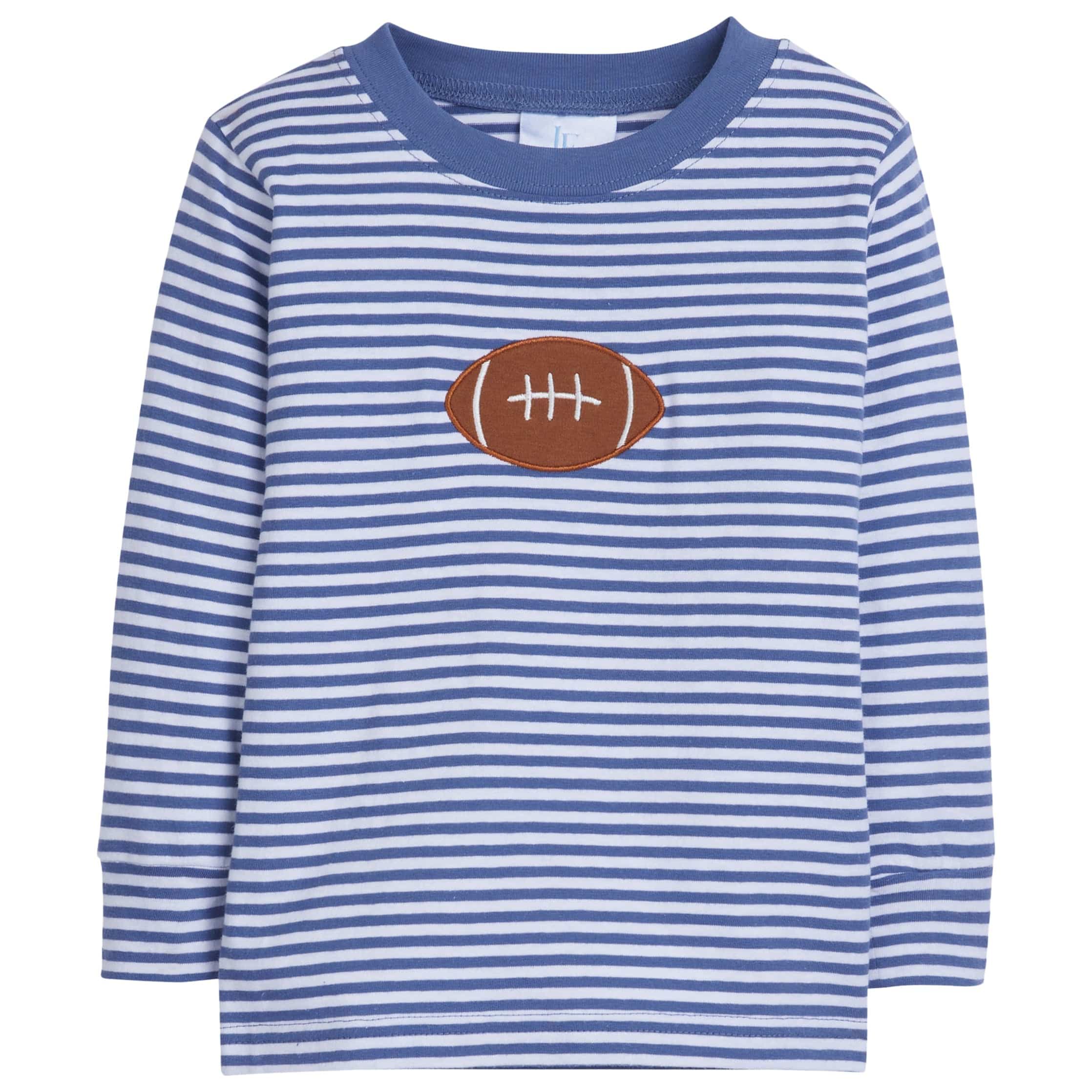 Football Applique T Shirt - Long Sleeve Shirt | Little English