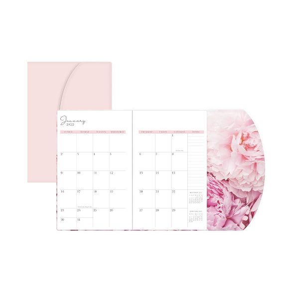 2022 Planner 5" x 8" Weekly/Monthly Bookbound Clutch Snap Solid Pink - Rachel Parcell by Blue Sky | Target
