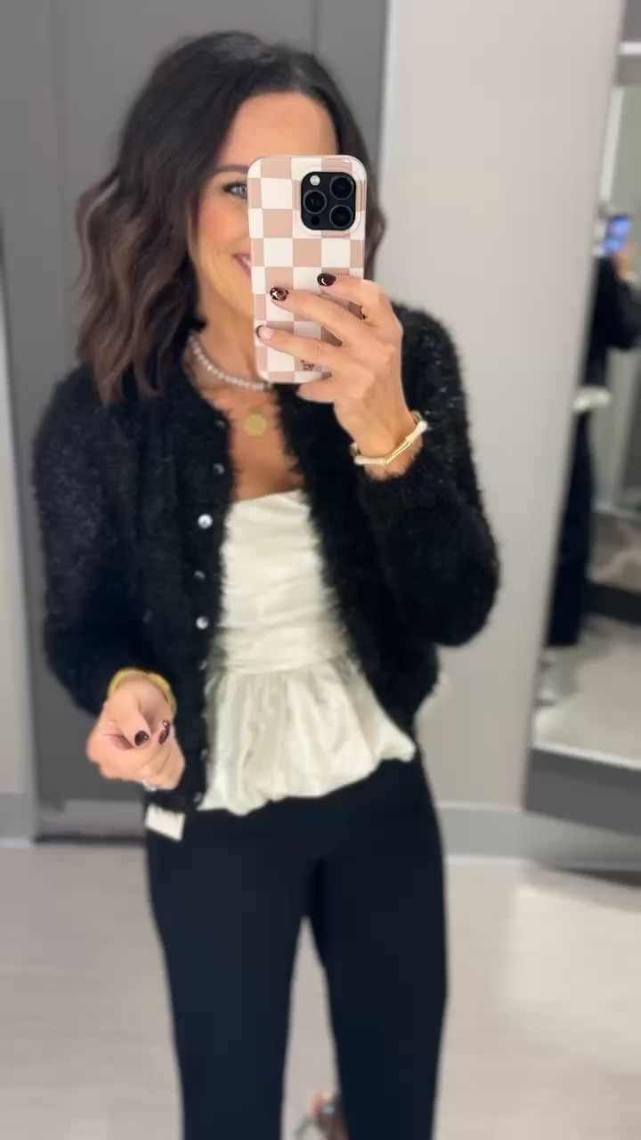 Target Christmas party look for less outfit! Every single piece of this outfit is such great quality, so versatile to be worn so many different ways! This top would be so adorable with a blazer for the office and this sweater would be great over a dress for holiday family photos! Aprilwilks VintagePickin viral Target Christmas outfit Target look for less Christmas outfit inspo women’s holiday party outfit idea women’s Target fashion finds 

#LTKSaleAlert #LTKSeasonal #LTKHoliday