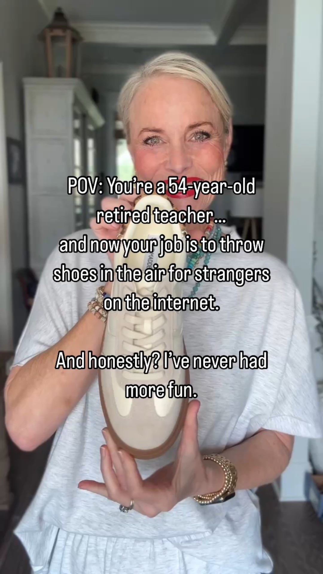 If you had told me a few years ago that this would be my job in midlife, I would’ve laughed—but here we are, and I wouldn’t trade it for anything.

Yes, I spent several years teaching special ed. Yes, I now spend a good chunk of my time launching shoes into the air, filming outfit try-ons, and hoping the lighting holds up long enough to get “the shot.” But I’ve never felt more creative, more empowered, or more connected to women of all ages who just want to feel good in their clothes.

So whether you’re here for style inspo, a good laugh, or to figure out what shoes I just threw—thank you for being part of this fun, unexpected midlife adventure.

Because style doesn’t have an expiration date… and clearly, neither do new beginnings.

❤️ Follow for more
✈️ Share this with a friend
⬇️ Save this for later

#amazonfinds 
#amazonfashion 
#founditonamazon 
#amazonlookforless 
#looksforless 
#budgetfriendlyfashion
#laurenoggsgee 
#getyourcolonoscopy
#FashionOver40 
#MidlifeStyle 
#retired 
#StyleAtAnyAge 
#NeverTooLate
#BehindTheScenes


#LTKOver40 #LTKFindsUnder50 #LTKMidsize