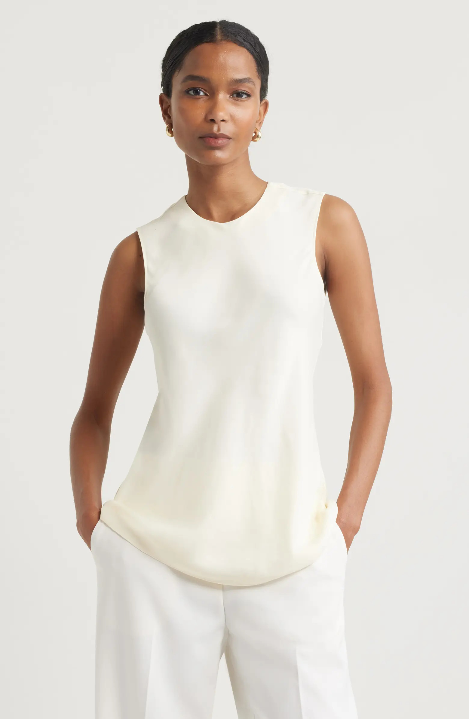 Sleeveless Satin Top | Nordstrom
