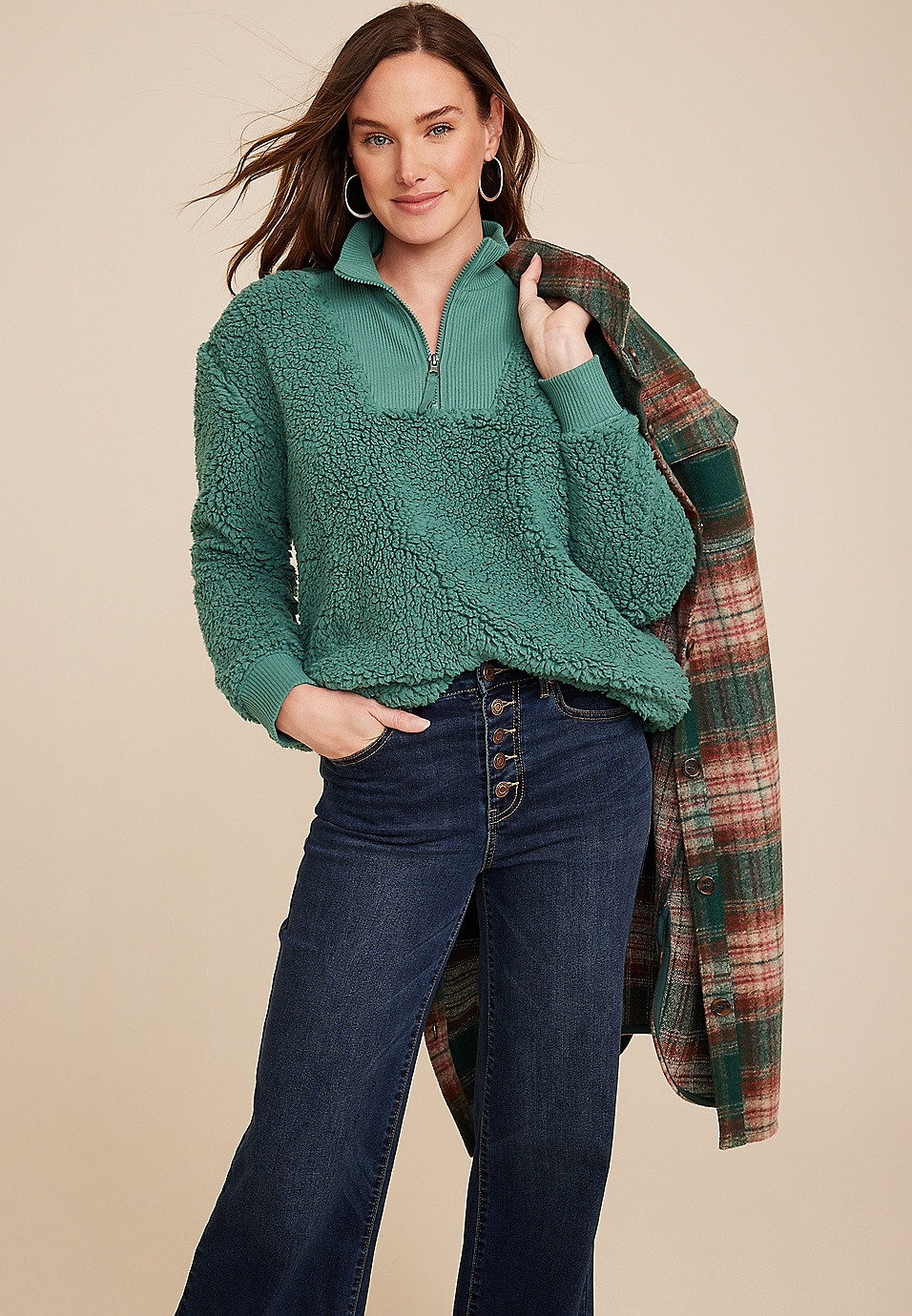 Teddy Sherpa Sweatshirt | Maurices