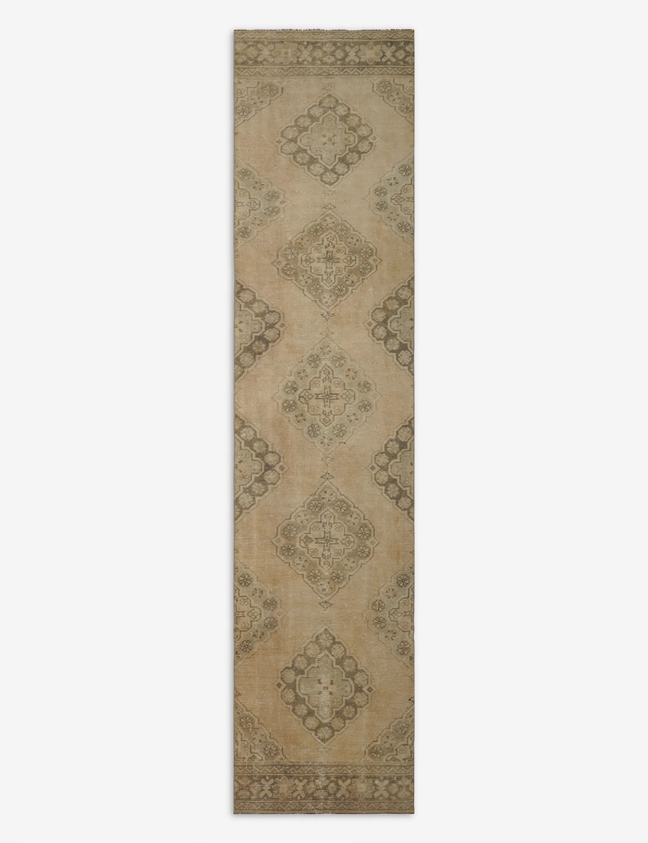Vintage Turkish Hand-Knotted Wool Runner Rug No. 217, 2'5" x 8'10" | Lulu and Georgia 