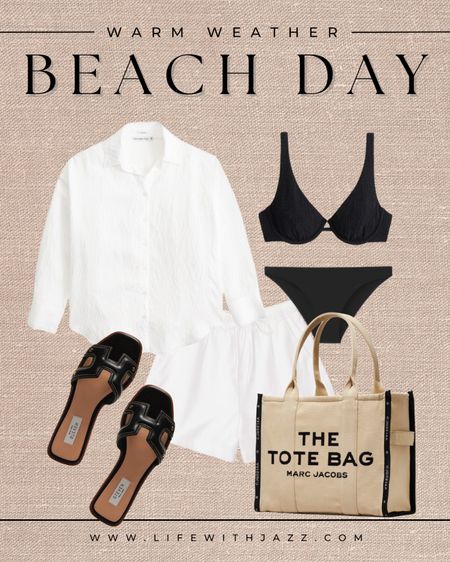 Outfit inspo: beach day/ vacation 

- Abercrombie items are on sale for 15% off [shorts are 25% off]  this weekend! 

Matching linen set / white button up / linen pull on shorts / swimsuit / bikini / sandals / tote bag / Abercrombie 

#LTKSeasonal #LTKSaleAlert #LTKStyleTip